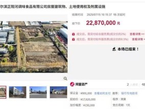2287万元！热播剧《人世间》酱油厂原型厂房被拍卖